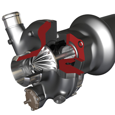 Turbolader Querschnitt Querschnitt eines Turboladers